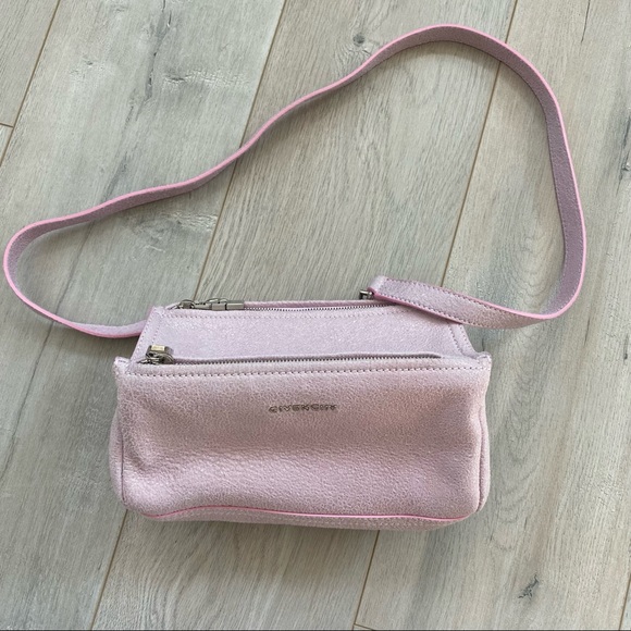 New Givenchy Pandora mini pink crackled leather bag with a shoulder strap - Picture 3 of 17